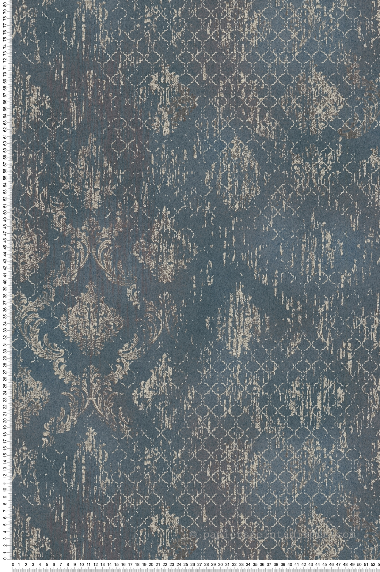 Papier peint Baroque Chic Versailles bleu gris argenté - Metropolitan Stories 4 Hot Spots d'A.S. Création | Réf. AS-786724