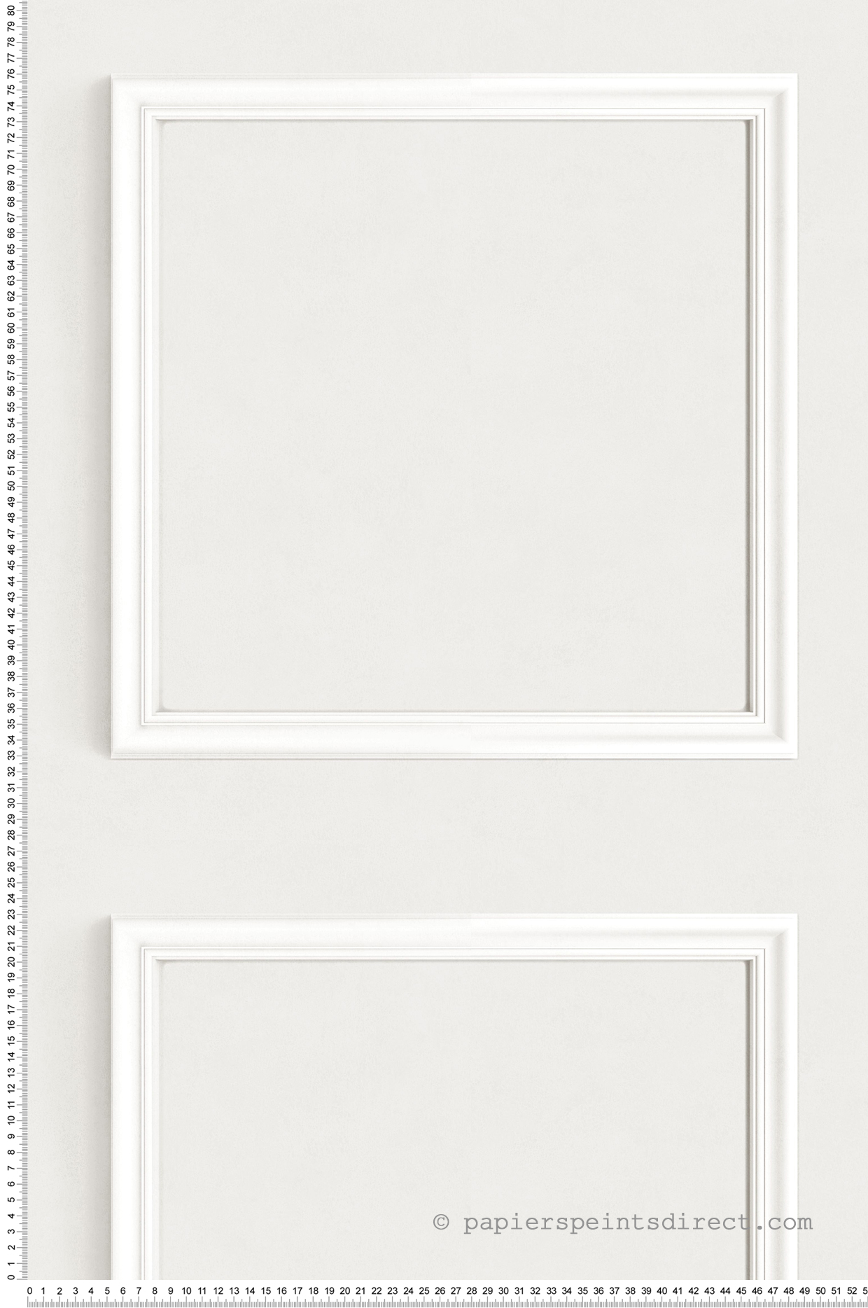 Papier peint Moulure Haussmannienne blanc - Moulures & Co de Casadéco | Réf. MOCO201380800