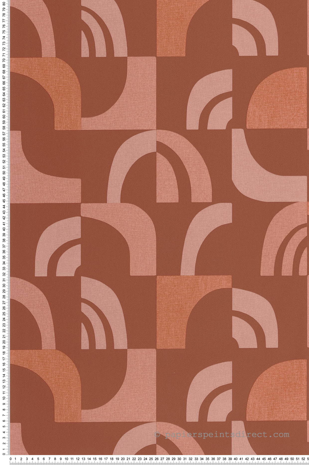 Papier peint Arrondi Moderne Empreinte terre de sienne - Origine de Casélio | Réf. OGN106078001