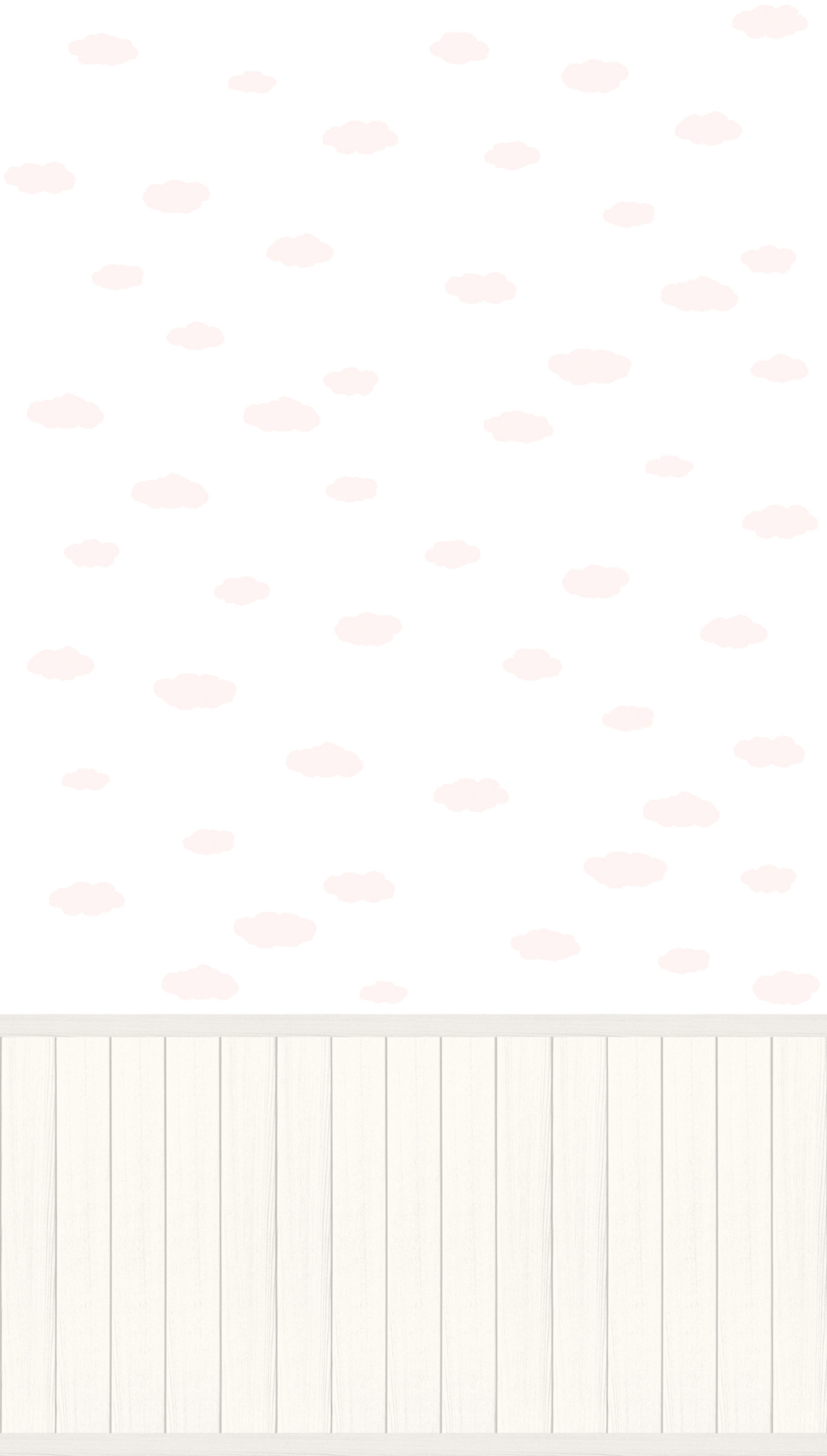 Papier peint panoramique Nuage Soubassement blanc rose - Wallpanel d'A.S. Création | Réf. AS-398164