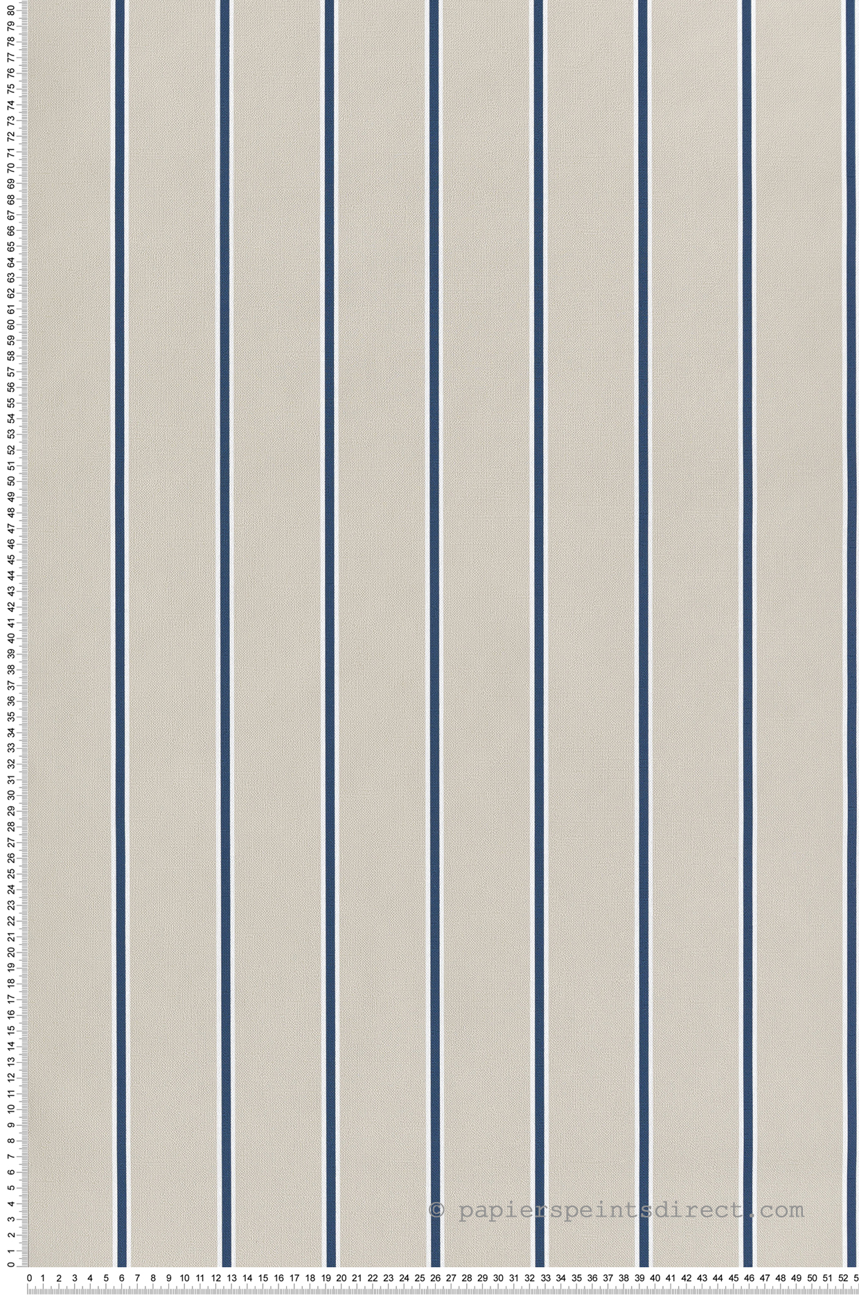 Papier peint Rayure Matelas beige bleu - Garden Party 2 de Montecolino | Réf. MC-8382