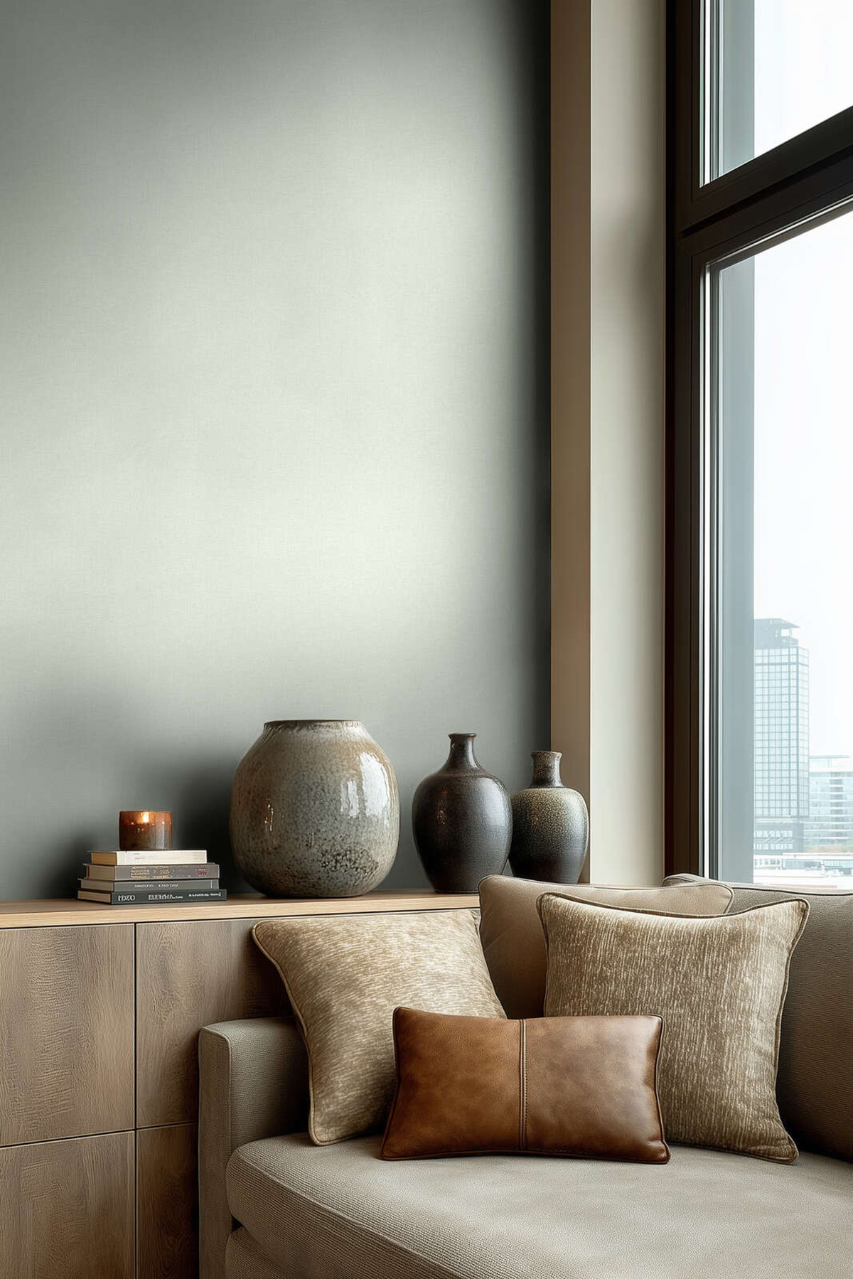 Papier peint Uni Doux vert d'eau - Vibes & Styles d'A.S. Création AMB2| Réf. AS-790101