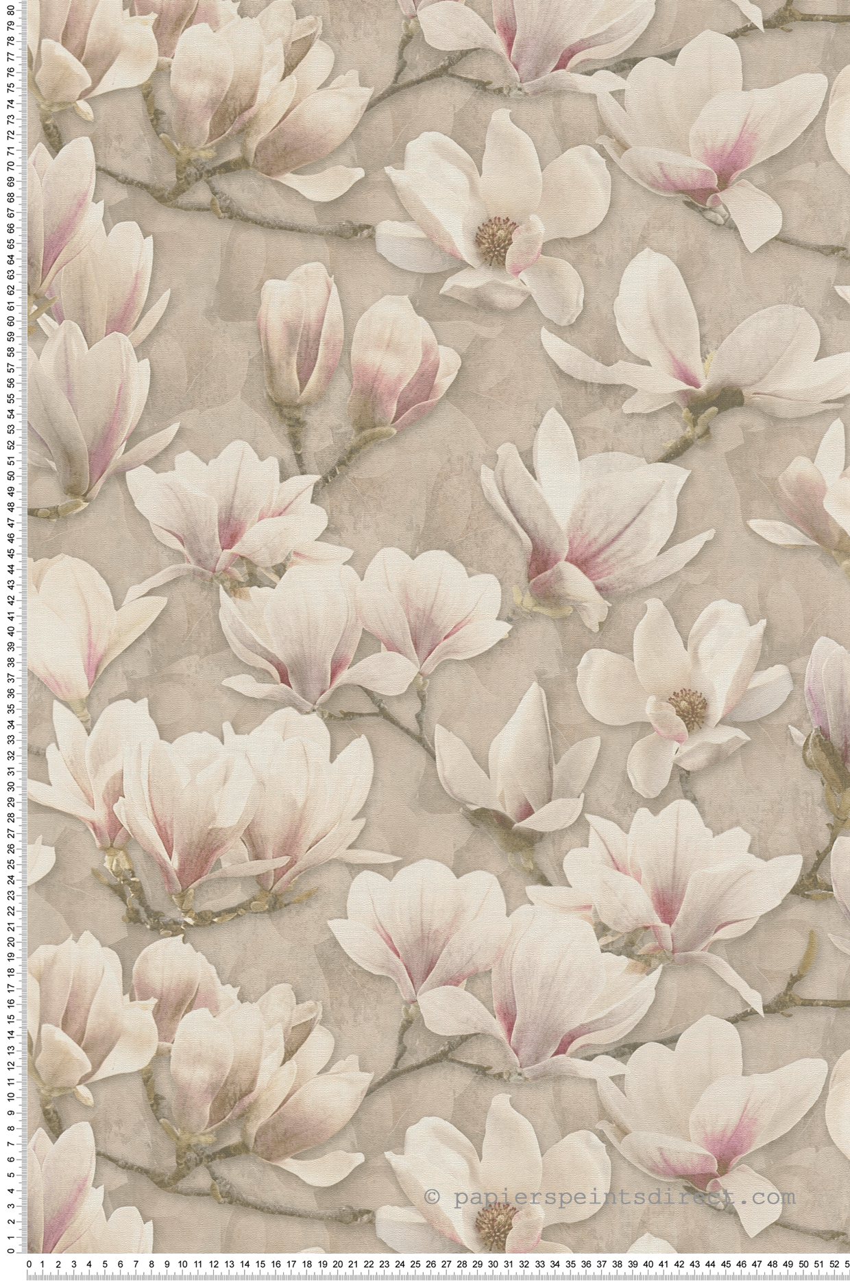 Papier peint Fleurs Magnolia rose vert  - Pintwalls 2 d'A.S. Création | Réf. AS-396101