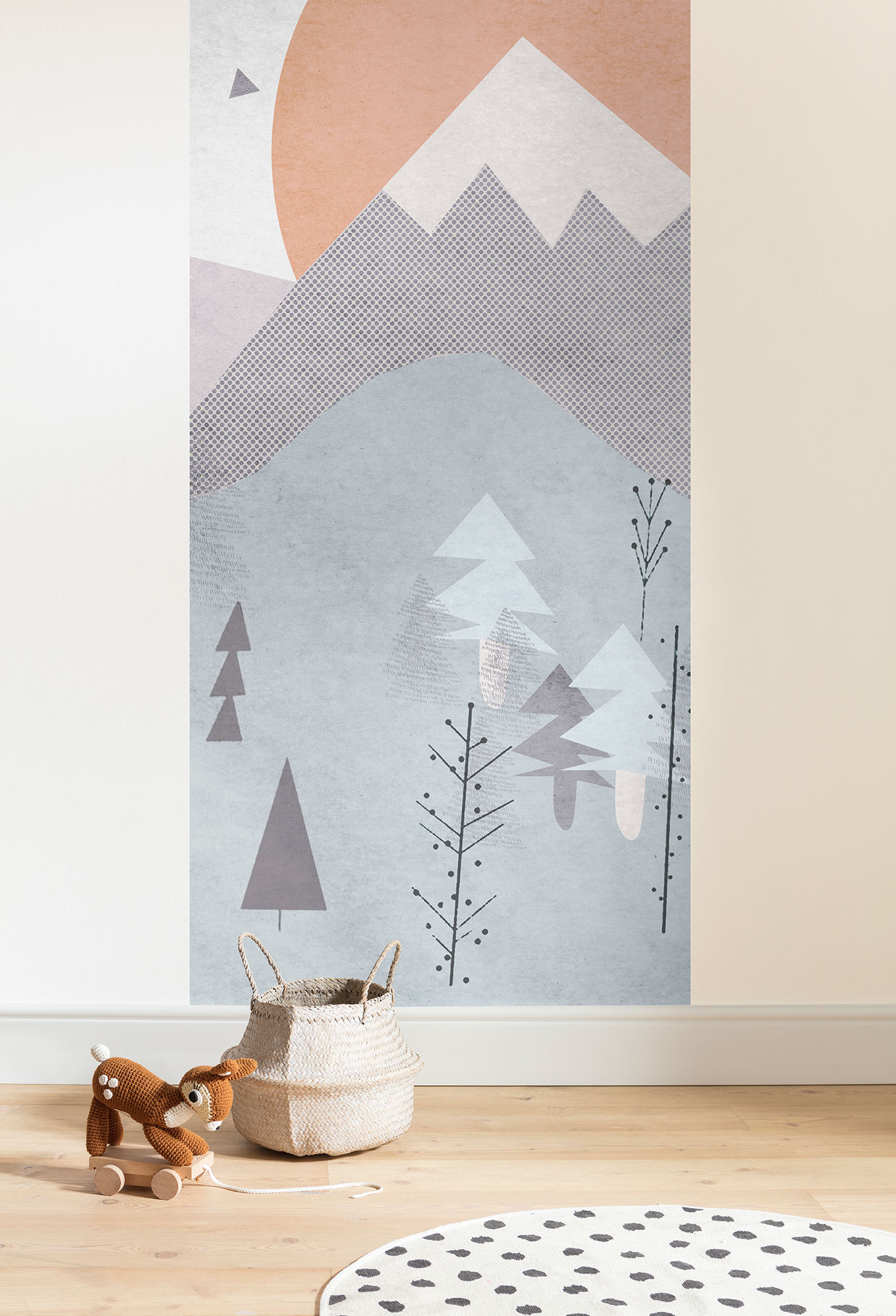 Papier peint montagne Wild and Free Panel - Papier peint lé unique Komar