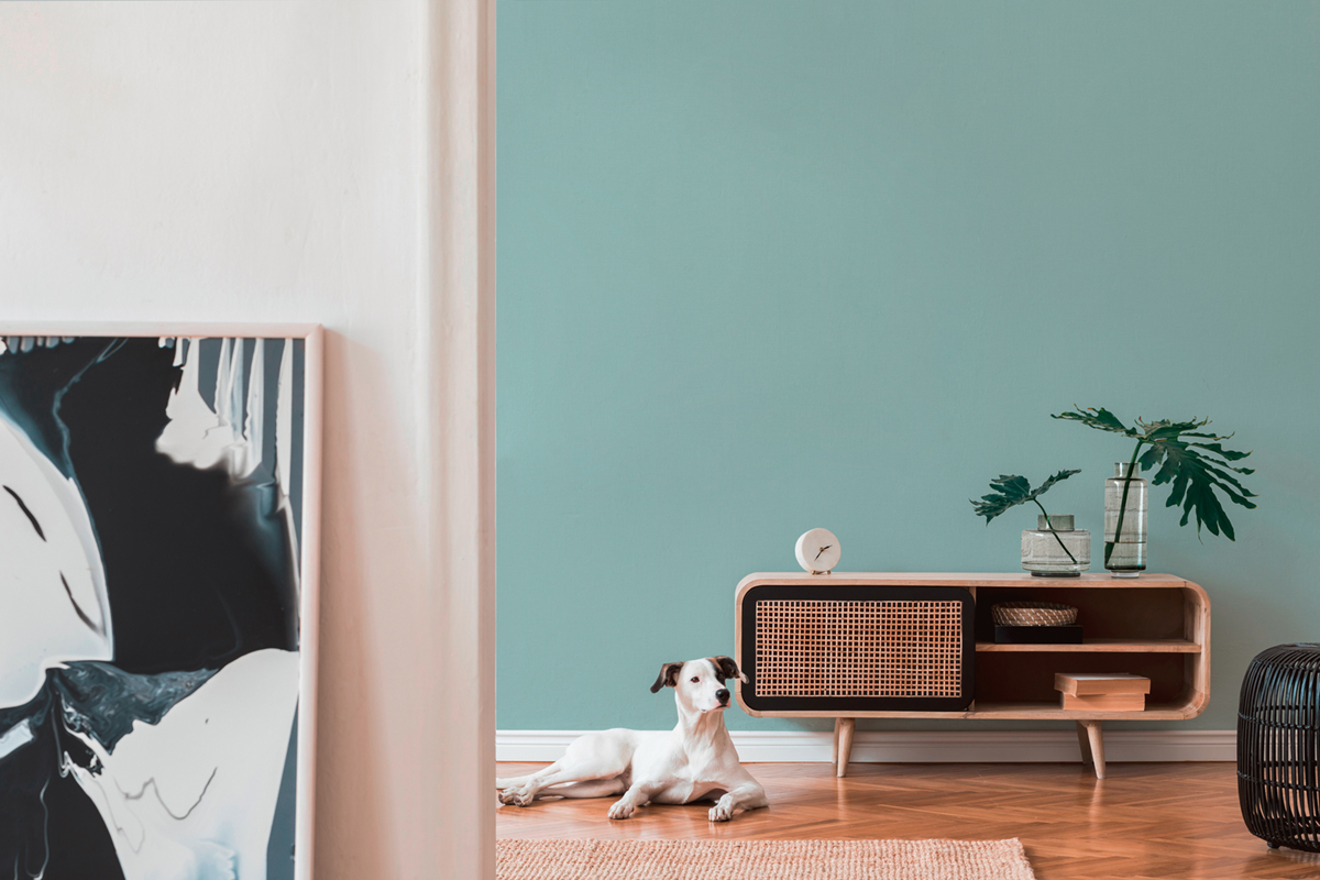 Papier peint Uni Around vert turquoise - The Wall 2 d'A.S. Création AMB2 | Réf. AS-389038