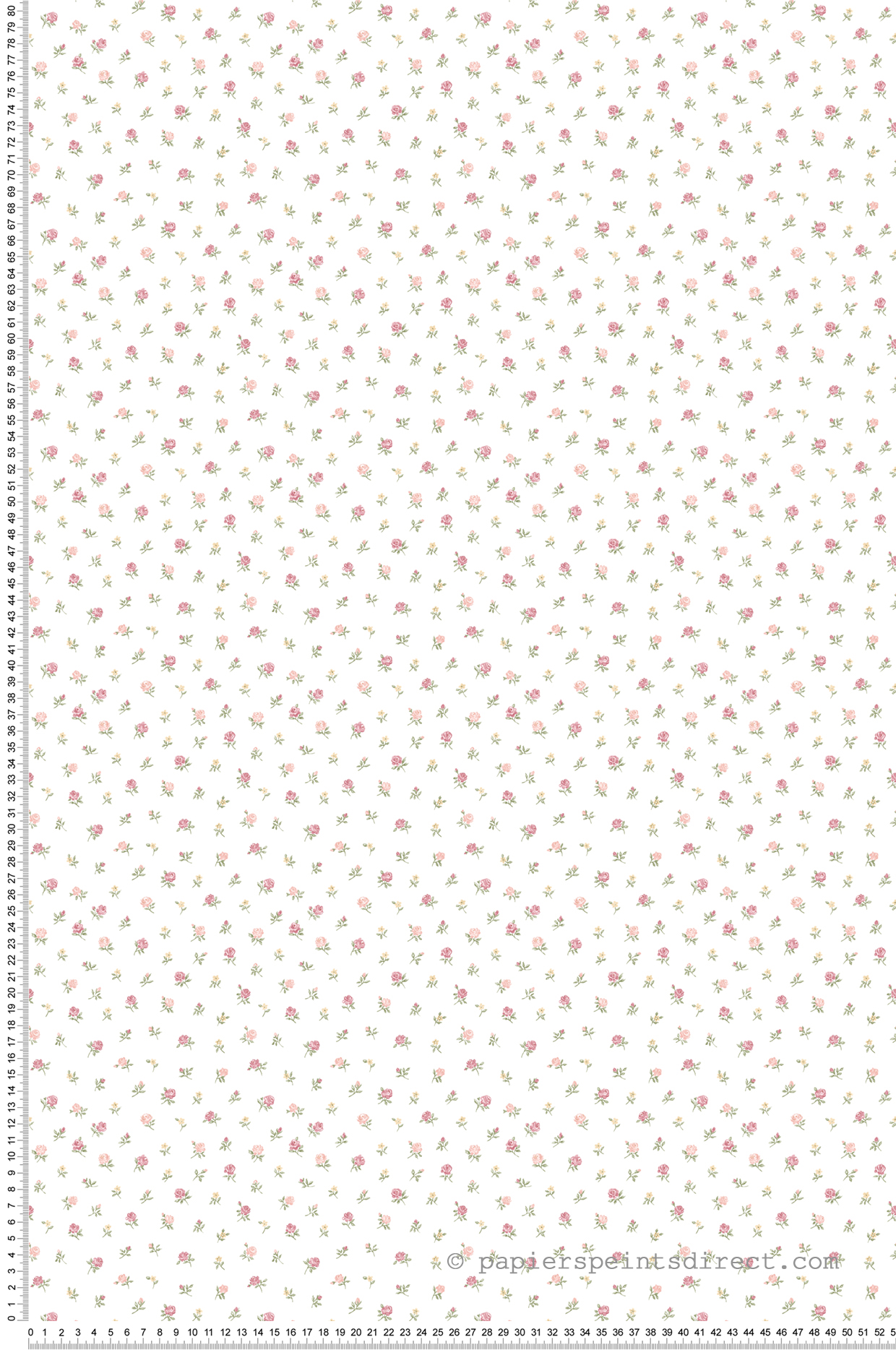 Papier peint Fleur Rose Liberty rose jaune - My Little Cottage de Montecolino | Réf. MC-M12338