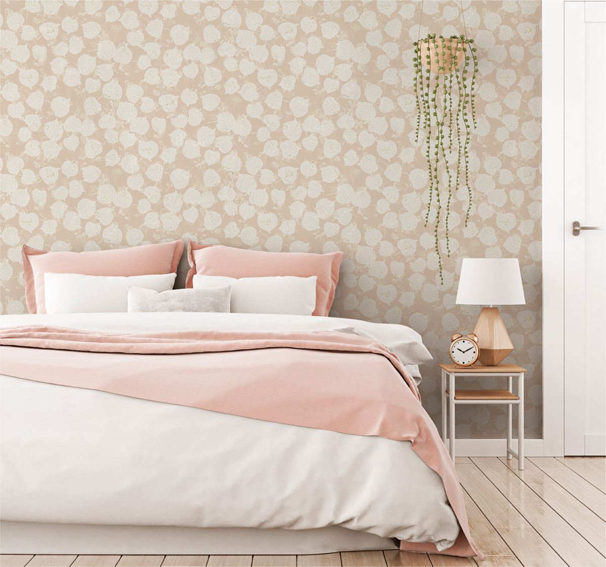 Papier peint Tilleul Feuille rose - Soline de Lutèce | Réf. LTC-51250403