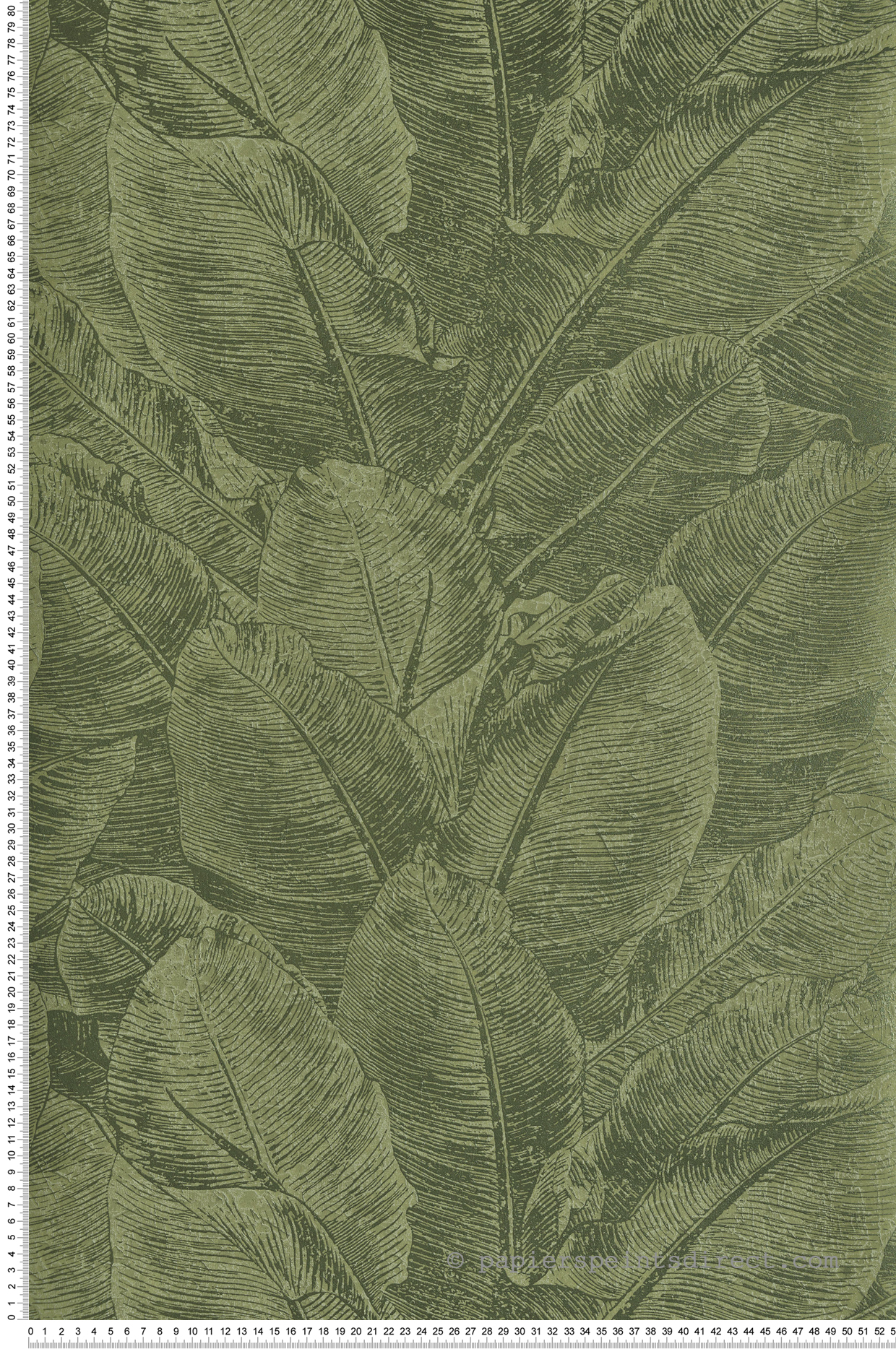 Papier peint Feuillage Discret Juan vert tilleul métallisé - Havana de Masureel | Réf. MAS-HAV302