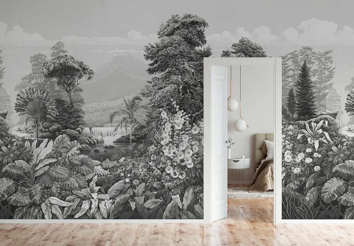 Papier peint panoramique Firone Grisaille A - 1/2/3 - Isidore Leroy