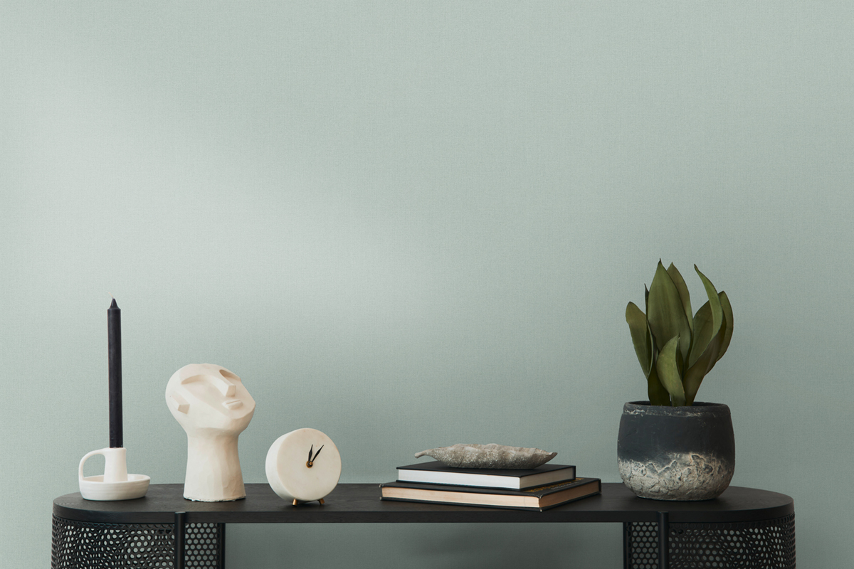 Papier peint Uni Toile vert d'eau - Pure Elegance d'A.S. Création | Réf. AS-363797