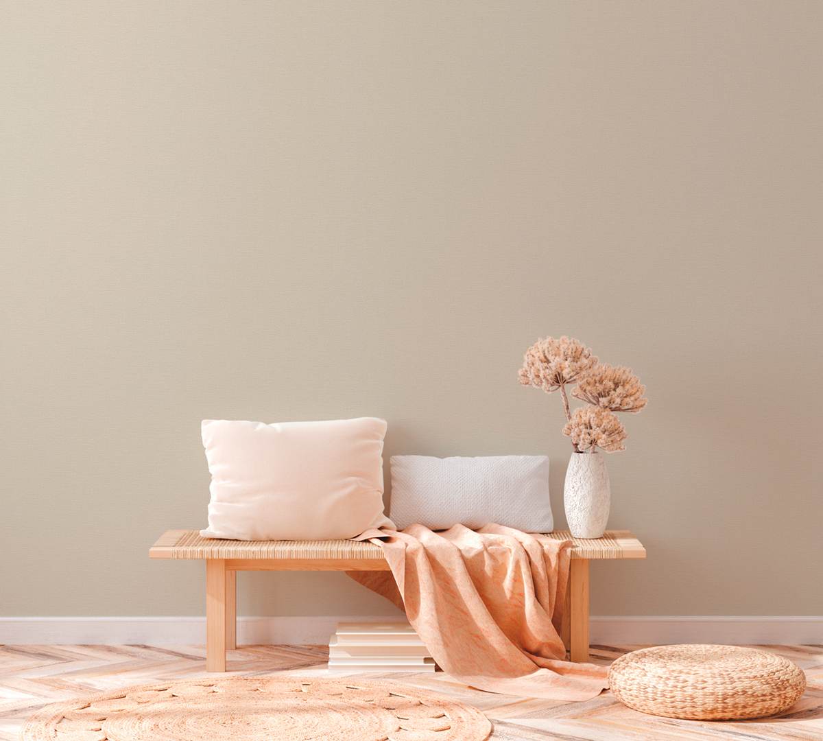 Papier peint Uni Effet Tissé gris bleu - Natural Living d'A.S. Création | Réf. AS-376032