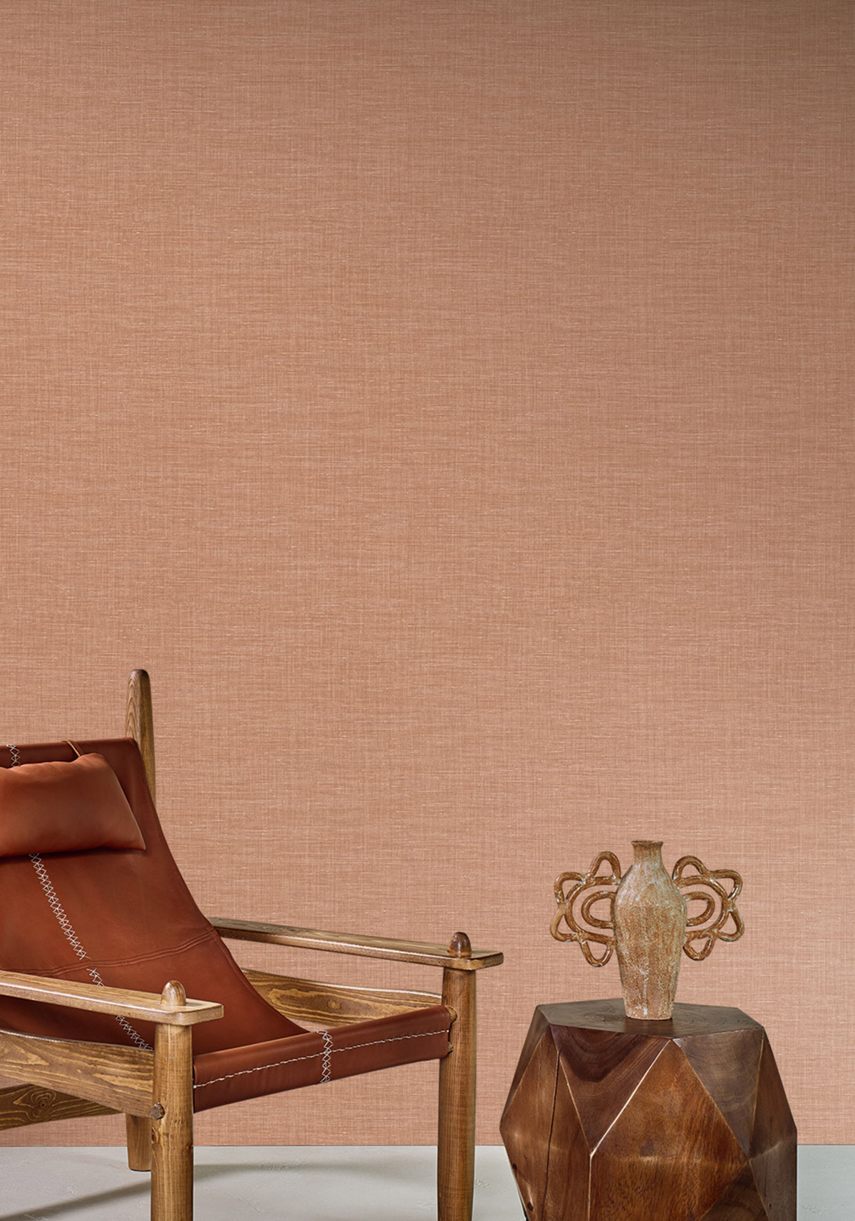 Papier peint Lin Shinok peau de pêche - Le Lin 3 de Casamance | Réf. CAS-F73819670