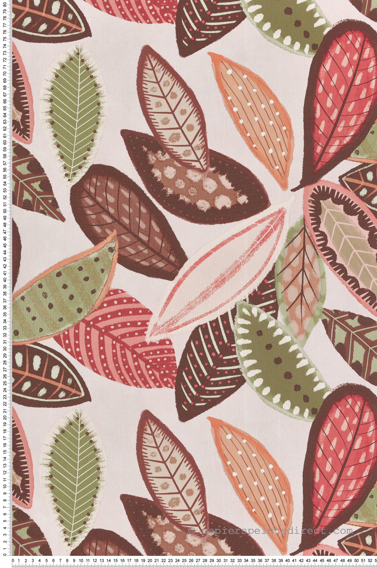 Papier peint Peinture Automne Feuillage rose vert - Dolce Vita de Lutèce | Réf. LTC-11230803