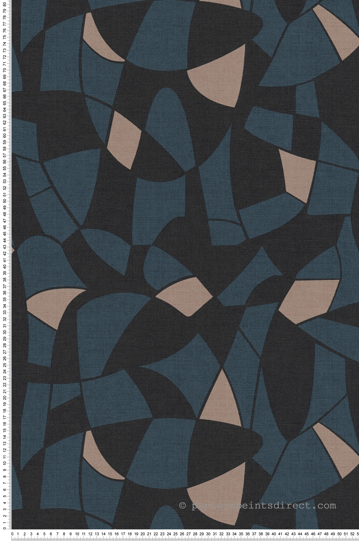 Papier peint Graphique Art Glas noir bleu - Antigua d'A.S. Création | Réf. SP15942