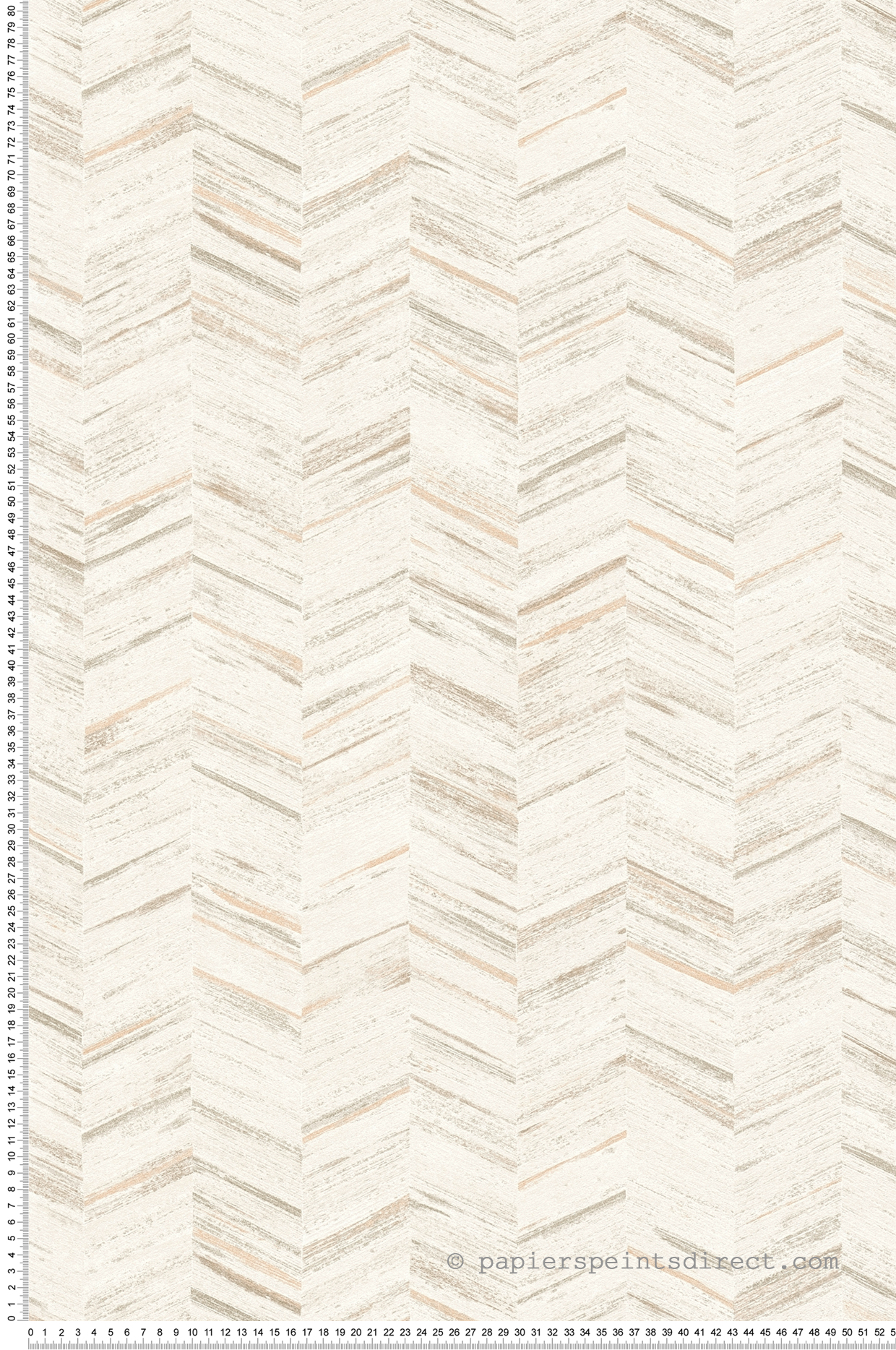 Papier peint Chevron Ethnique lin et marron - Geo Effect d'A.S. Création | Réf. SP15781