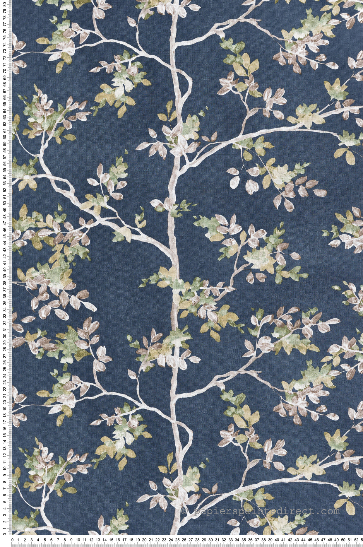 Papier peint Branches Arbre Feuillues bleu marine - Garden Party 2 de Montecolino | Réf. MC-8322
