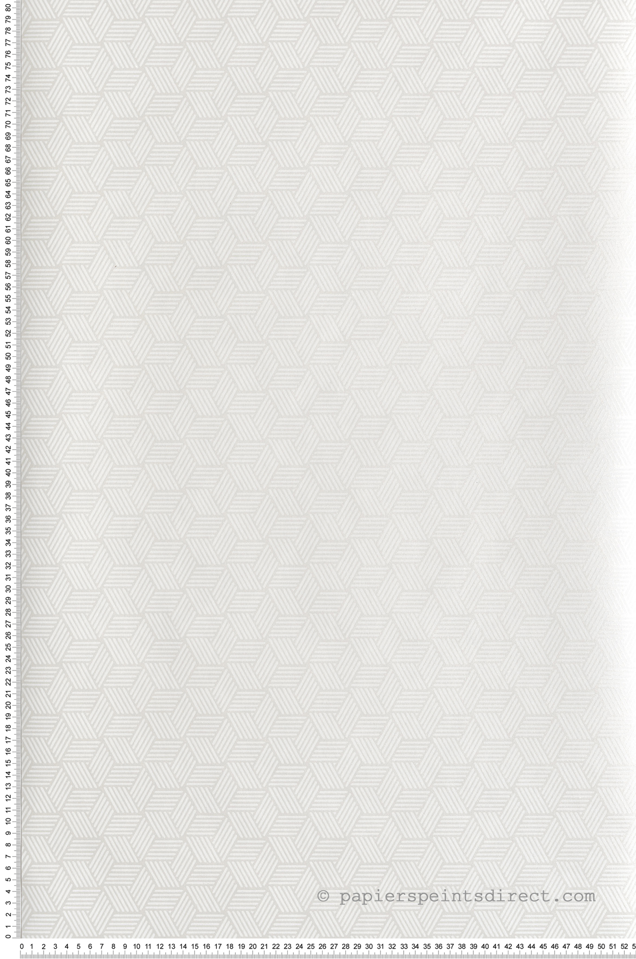 Papier peint Cube 3D Connexions Métallisé blanc nacré - Alchimie de Casadéco | Réf. ALMI89940012