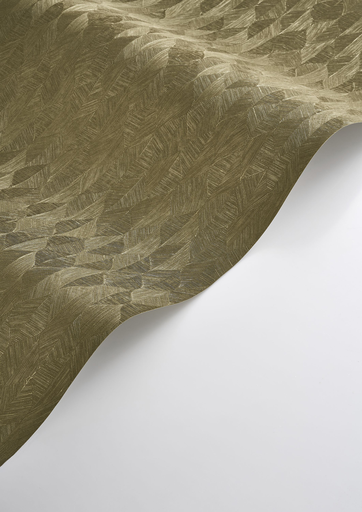 Papier peint Feuille Art Déco Tarrazu kaki - Vegetals de Casadéco AMBV| Réf. VEGE201277667