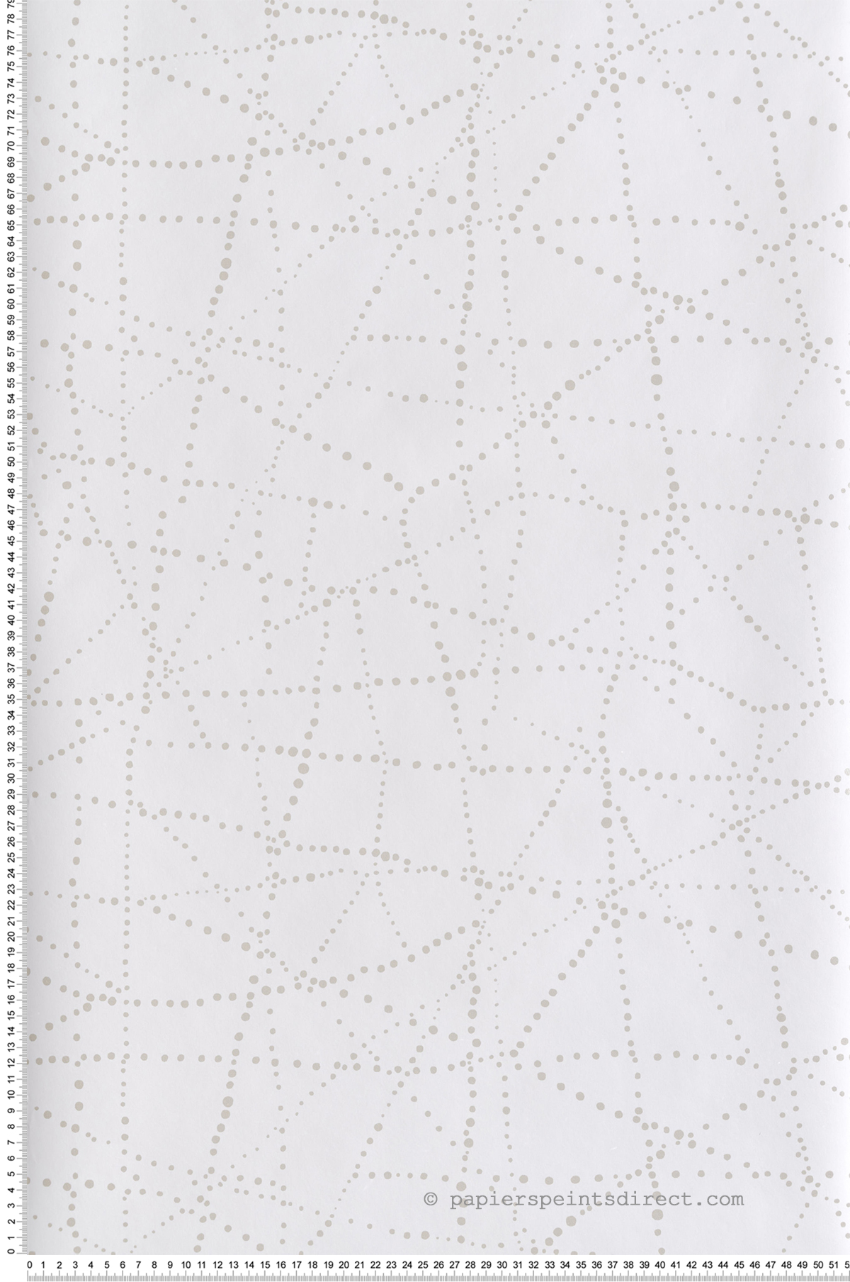 Papier peint Géométrie Pois Alcott argenté - Harmony de Lutèce | Réf. LTC-FD27125