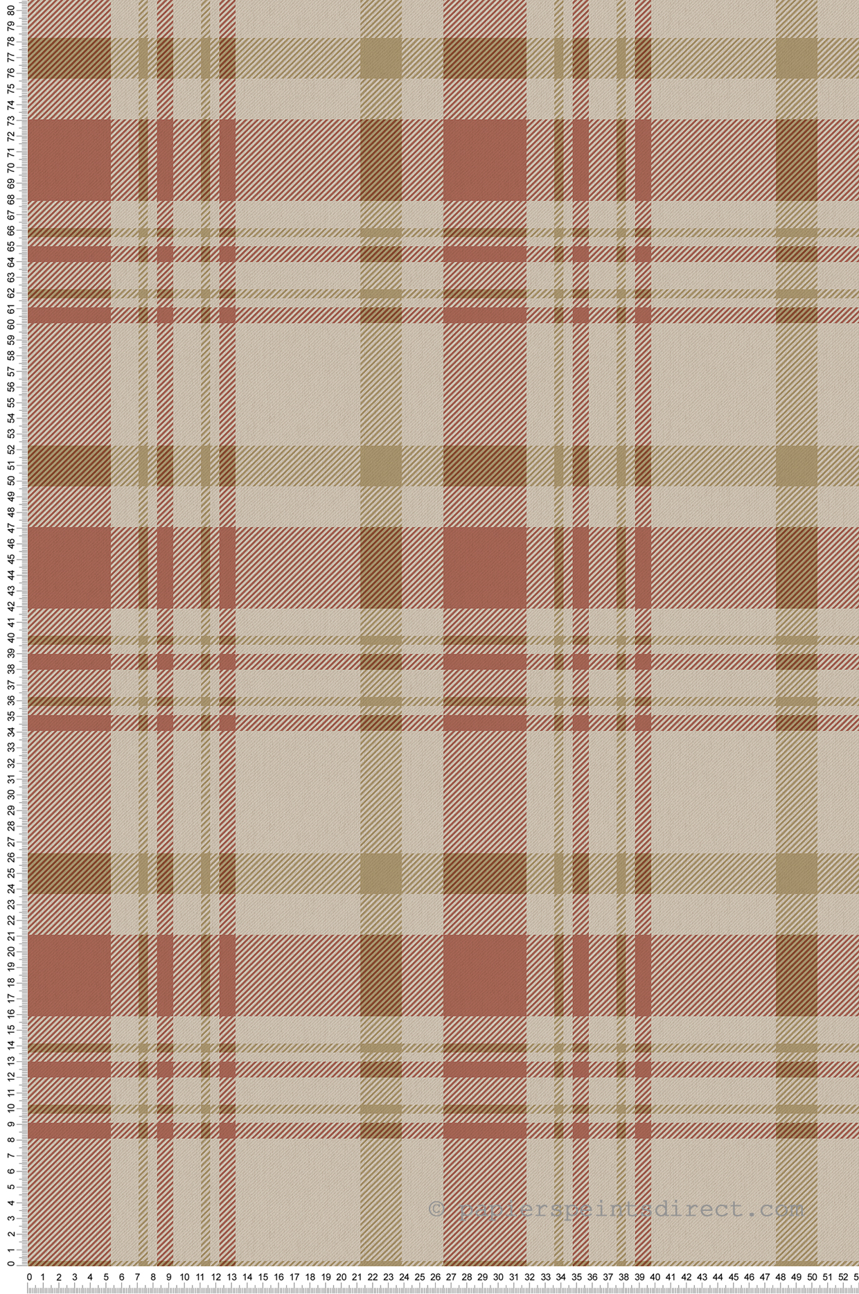 Papier peint Plaid Carreaux Ecossais tomette - Romance de Lutèce | Réf. LTC-19064