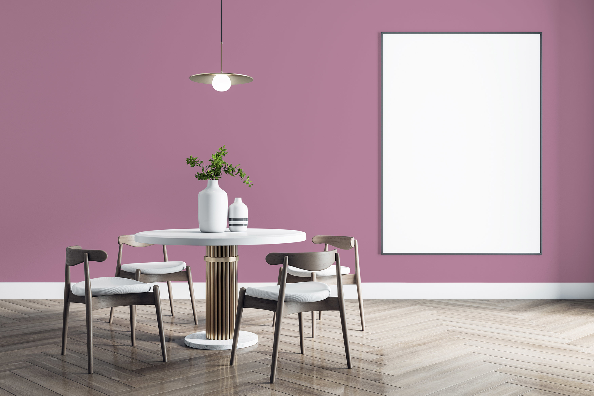 Photo numéro 2 d'une pièce avec un mur peint avec la peinture  Puro rose lovely rose  - c2010