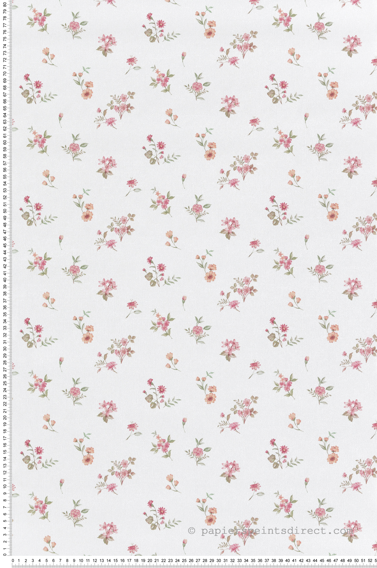 Papier peint Vintage Petite Fleur rose pêche - Garden Party 2 de Montecolino | Réf. MC-8362