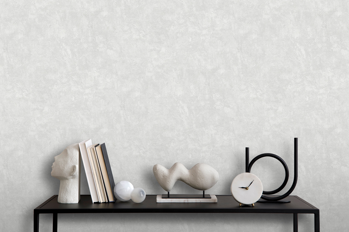 Papier Peint Uni Béton Ciré gris perle - Artifice d'Ugépa | Réf. UGP-M79609