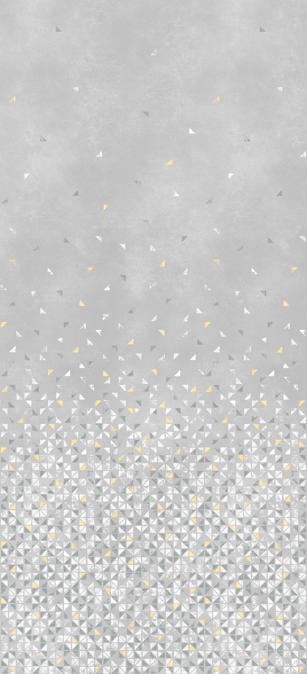 Papier peint panoramique Tangram Gris Jaune A - 1/2/3 - Isidore Leroy