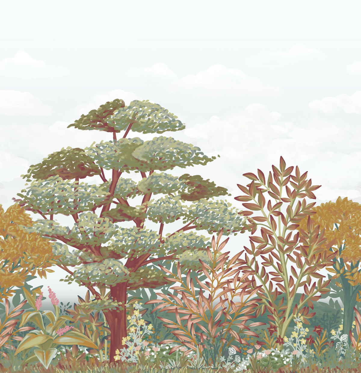 Papier peint panoramique Nature Arbre Quebec vert 300X310 - Color Box 3 de Casélio | Réf. CB3105953209