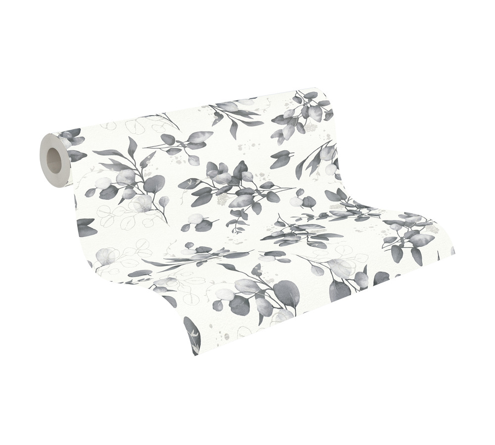 Papier peint Douce Nature gris métallisé - Pure Elegance d'A.S. Création AMBR | Réf. AS-397686