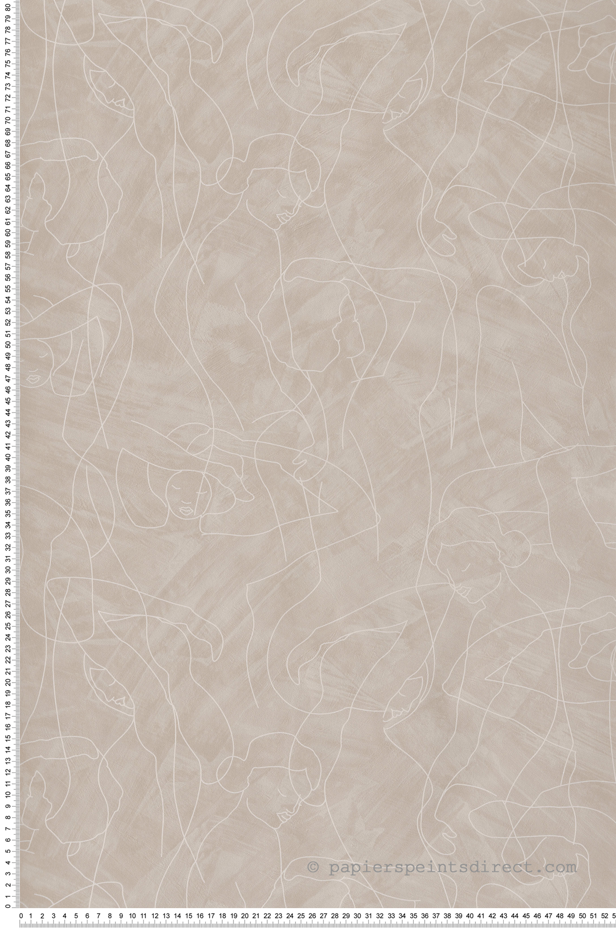 Papier peint Silhouette Design grège - Boca Chica de Montecolino | Réf. MC-SO27044