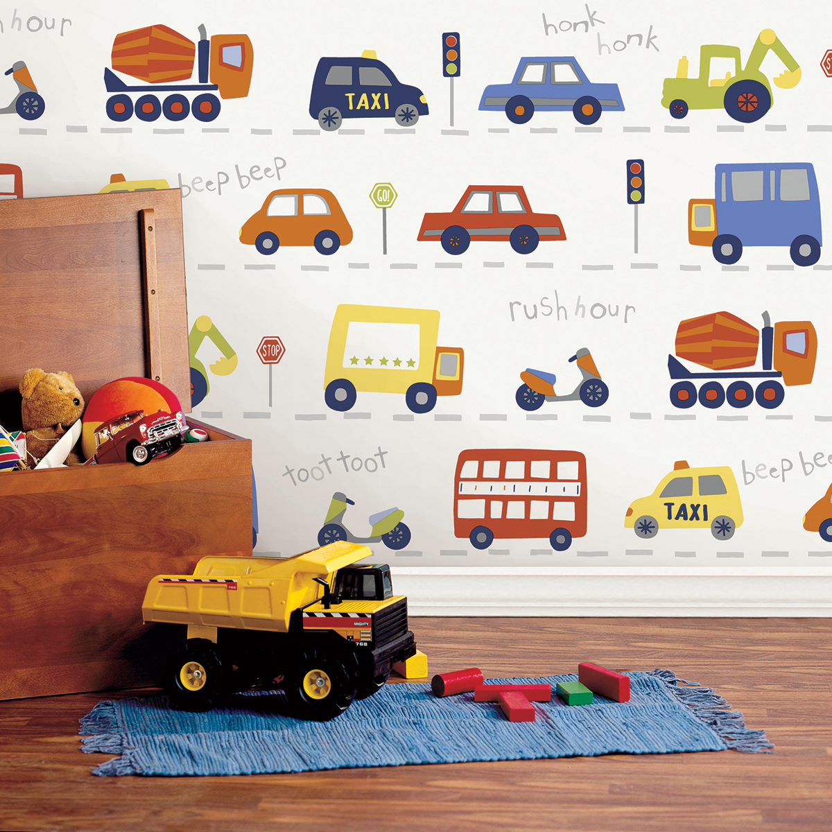 Papier peint Voiture Enfant multicolore - Imagine de Lutèce | Réf. LTC-DL27593