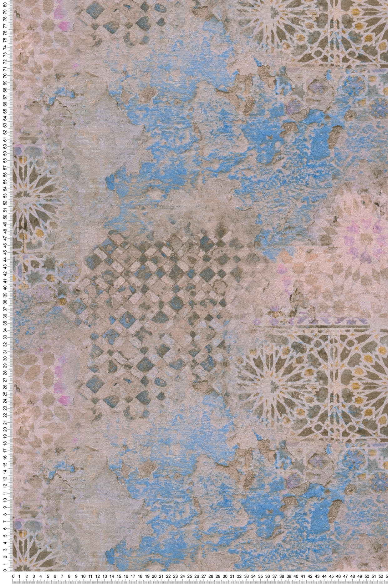 Papier peint Carreaux de Ciment Gaudi bleu - Metropolitan Stories 2 d'AS Création | Réf. SP15480