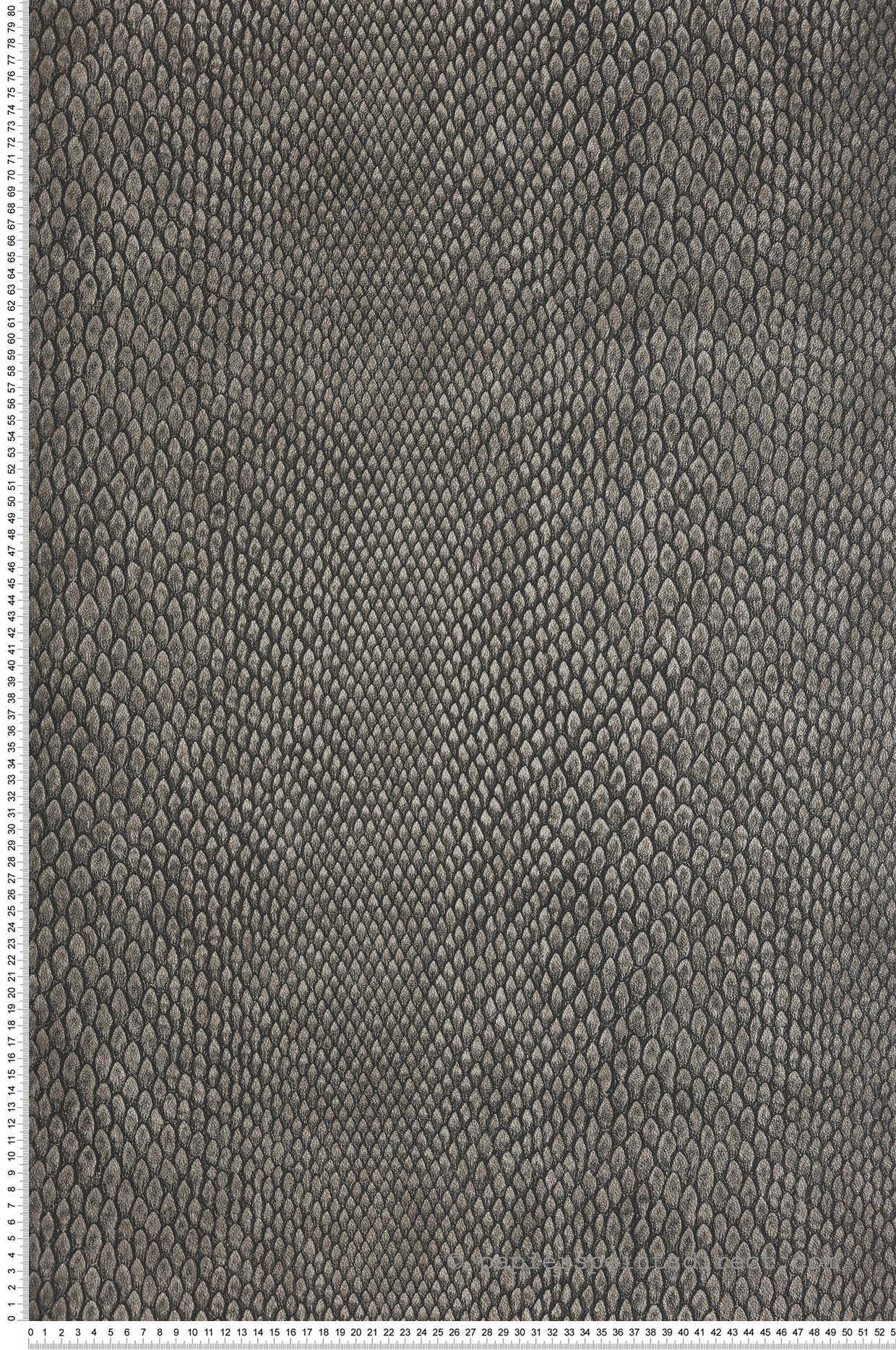 Papier peint Ecaille Reptile noir argenté - Shamal de Montecolino | Réf. MC-NHW1039