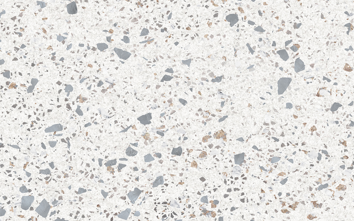 Papier peint panoramique Terrific Terrazzo gris - Papier Peint Komar Infinity 2