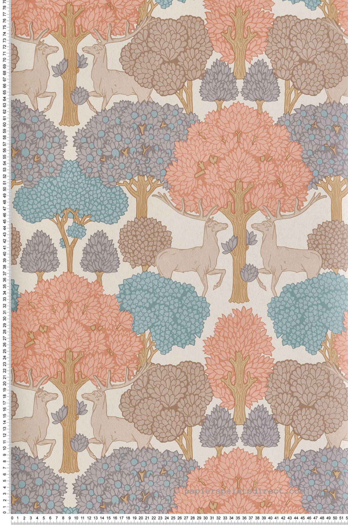 Papier peint Animaux Forest of Arden orange - Beaux Arts de Lutèce | Réf. LTC-M1851