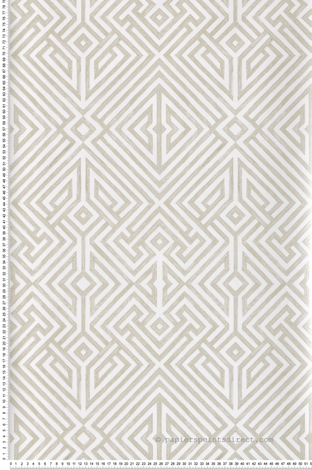 Papier peint Treillis Géométrique Lyon beige doré - Delicatesse de Lutèce | Réf. LTC-FD26851