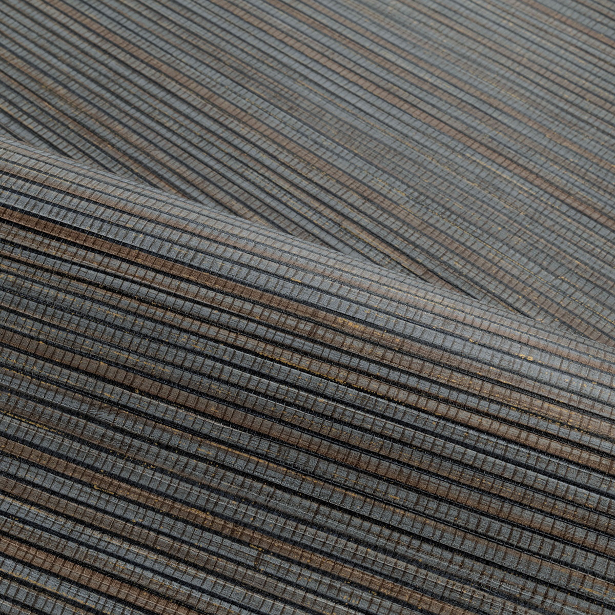 Papier peint Tissage Pandan marron doré - Végétal de Casamance AMBV | Réf. CAS-75360406