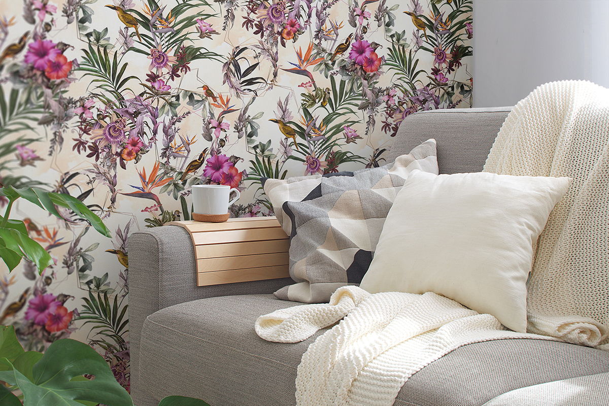 Papier peint Oiseau du Paradis crème - Dream Flowery de Architects Paper | Réf. 38178-6