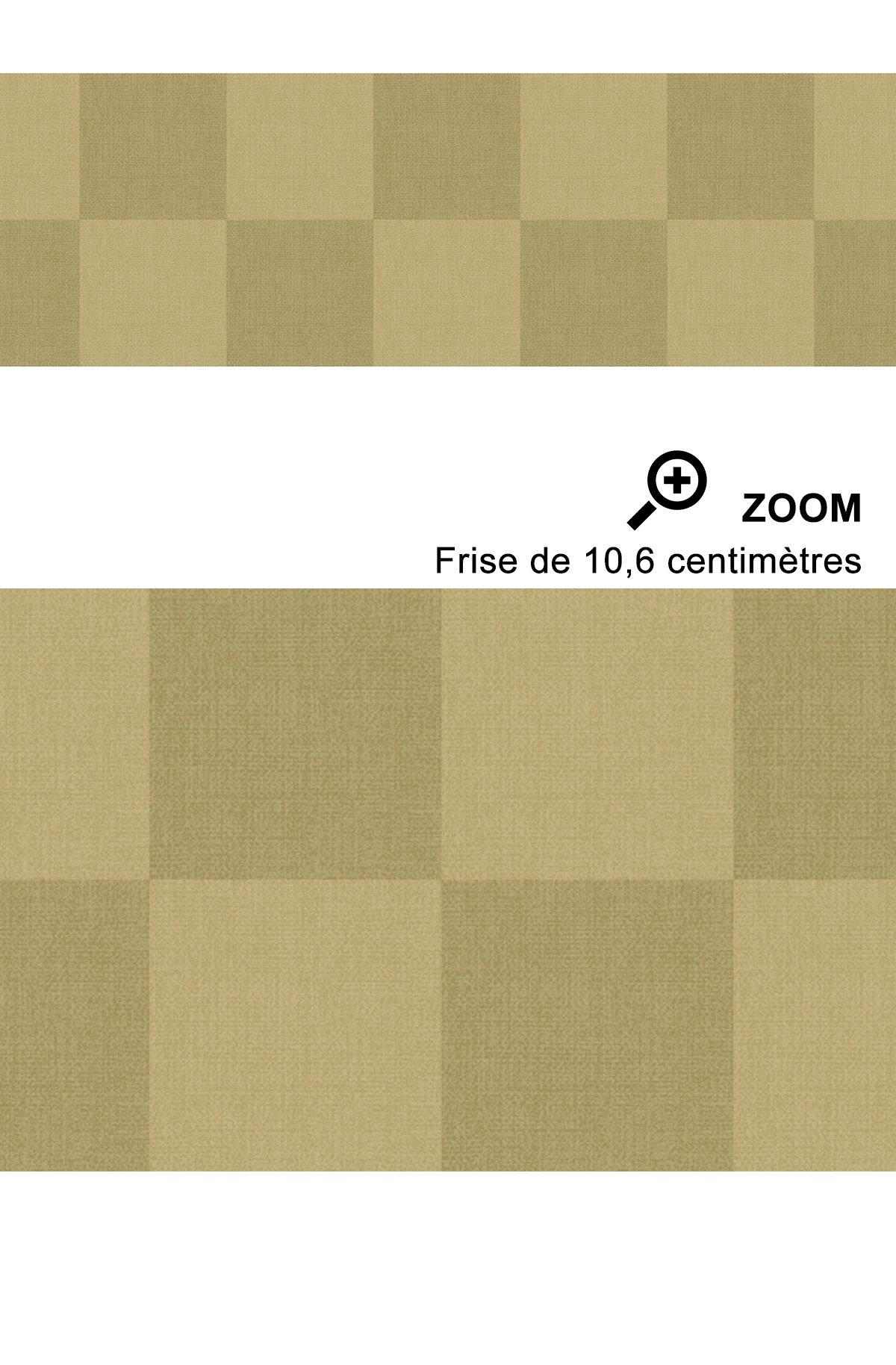 Frise Damier Checks Border vert kaki - Line Up de Casélio | Réf. LNP106797150