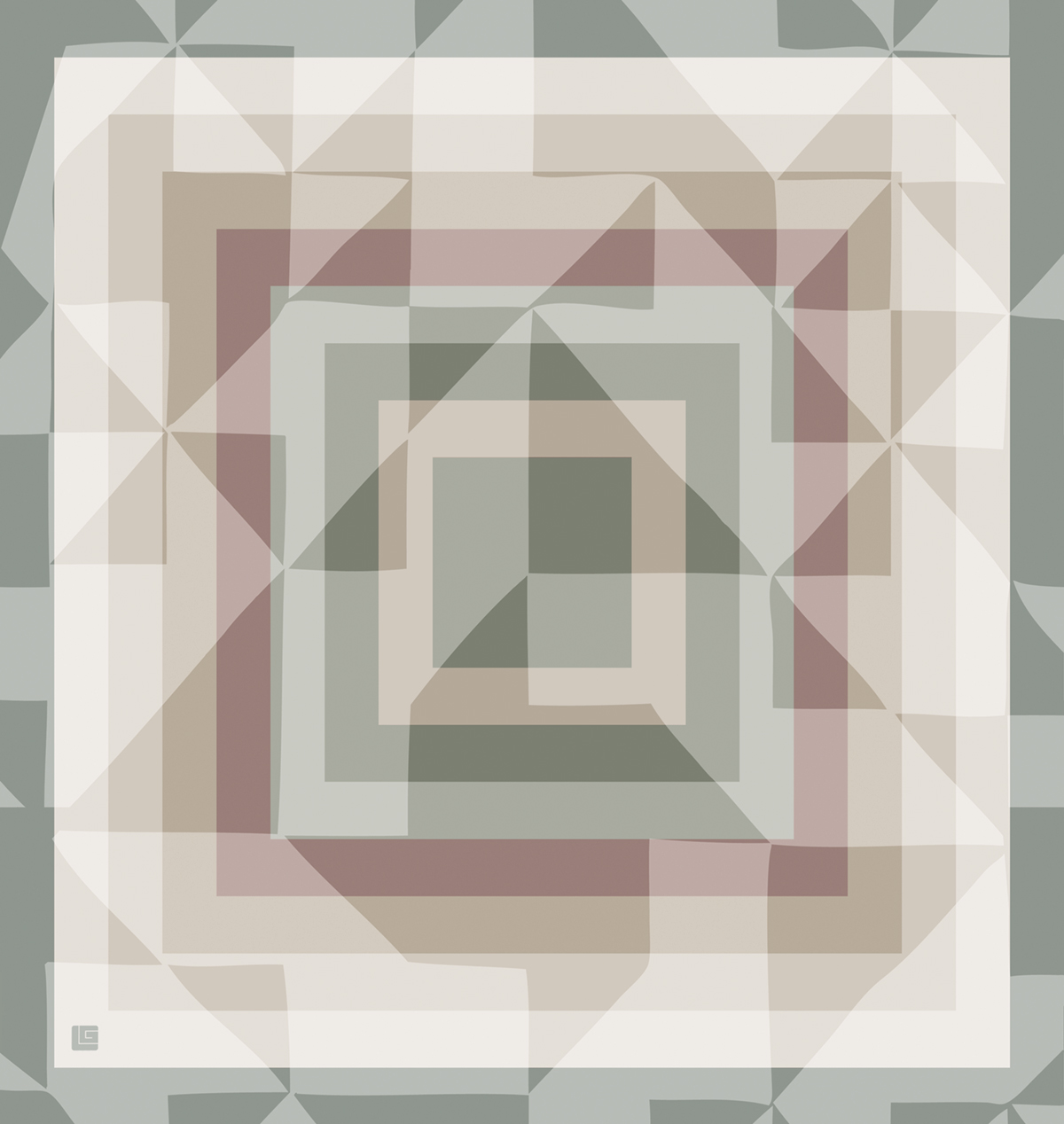 Papier peint panoramique Géométrique Illusion pastel - Guy Laroche de Lutèce | Réf. LTC-51247504