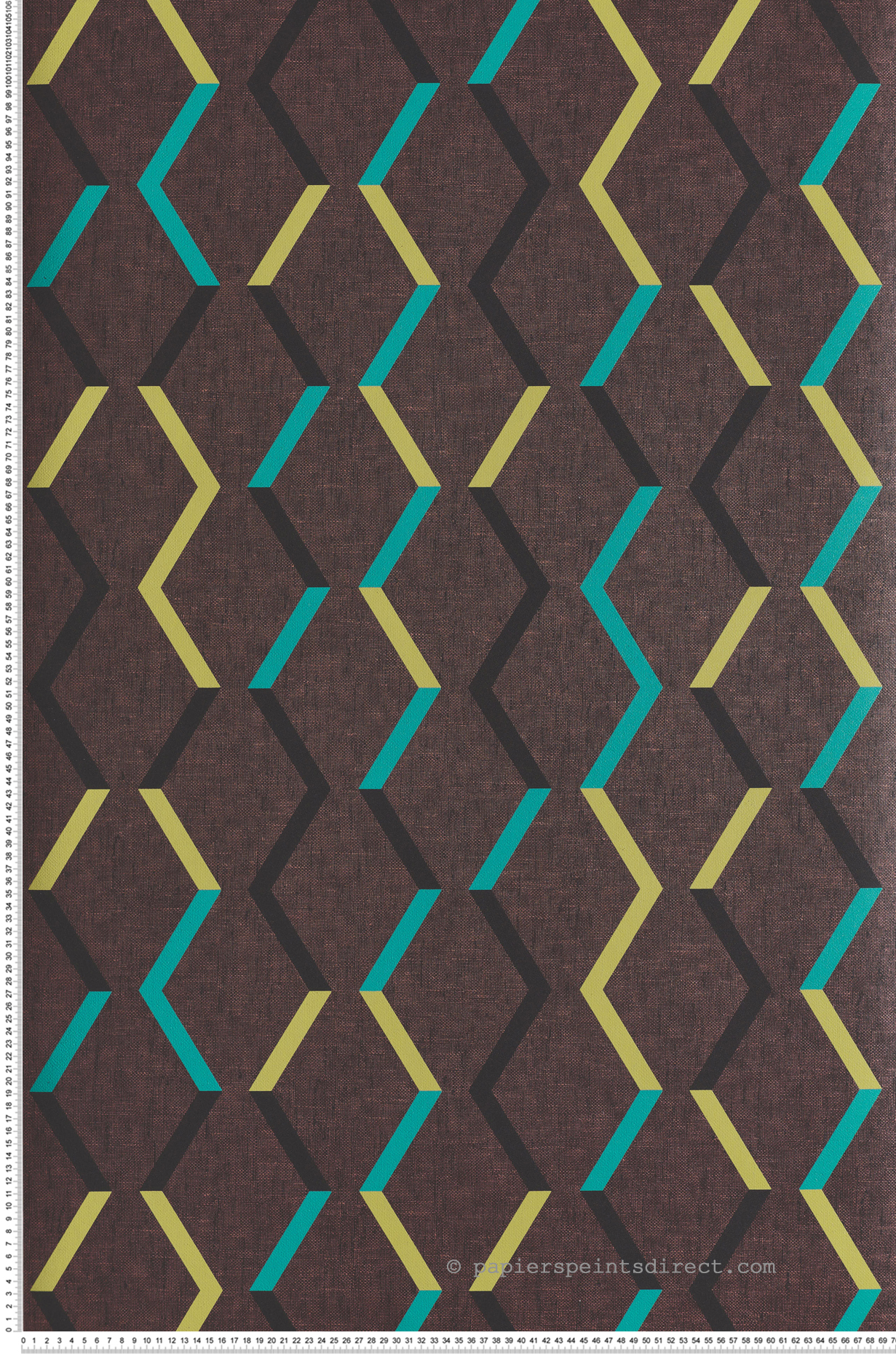 Papier peint Zigzag Graphique vert persan irisé - Joy de Masureel | Réf. MAS-JOY003