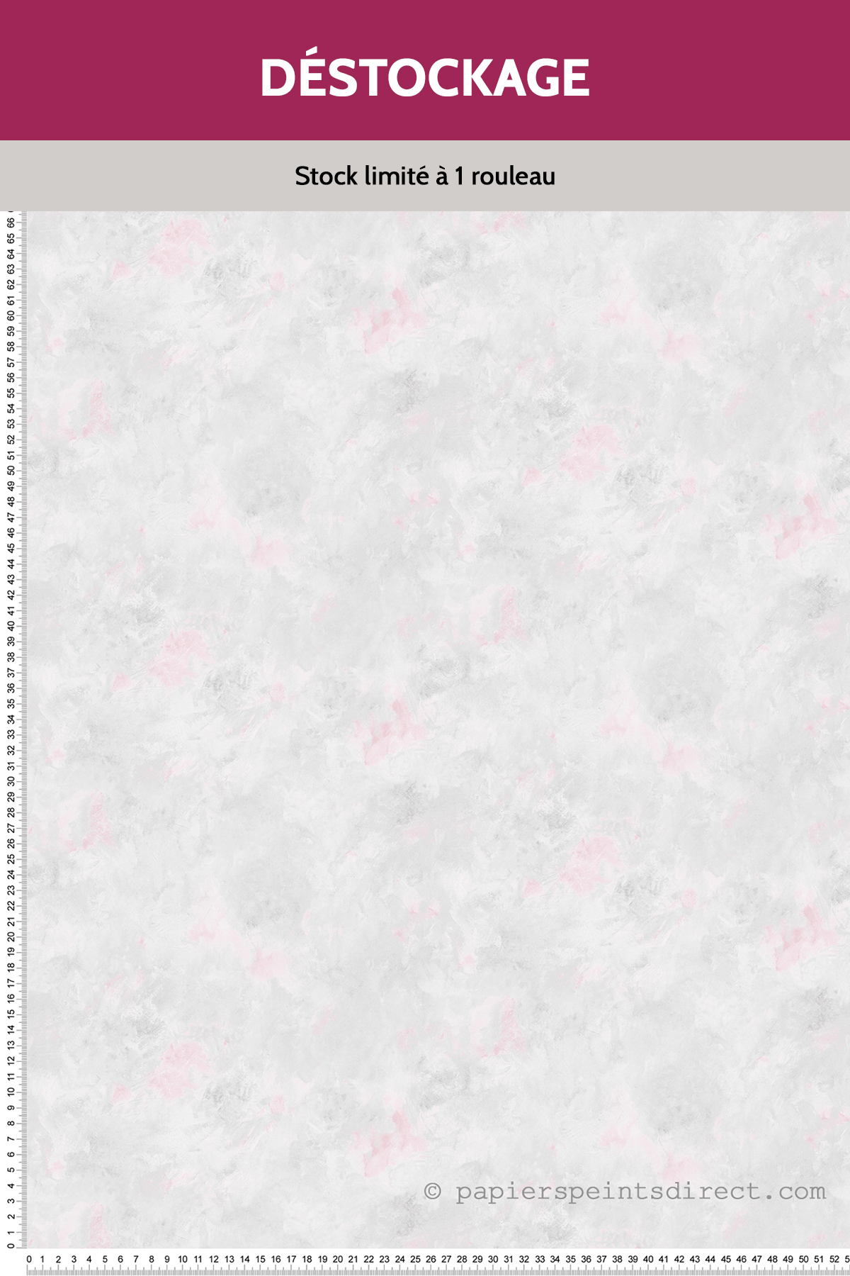 Papier Peint Destockage - Uni flou gris rose - Les Jardins d'Hortense 4