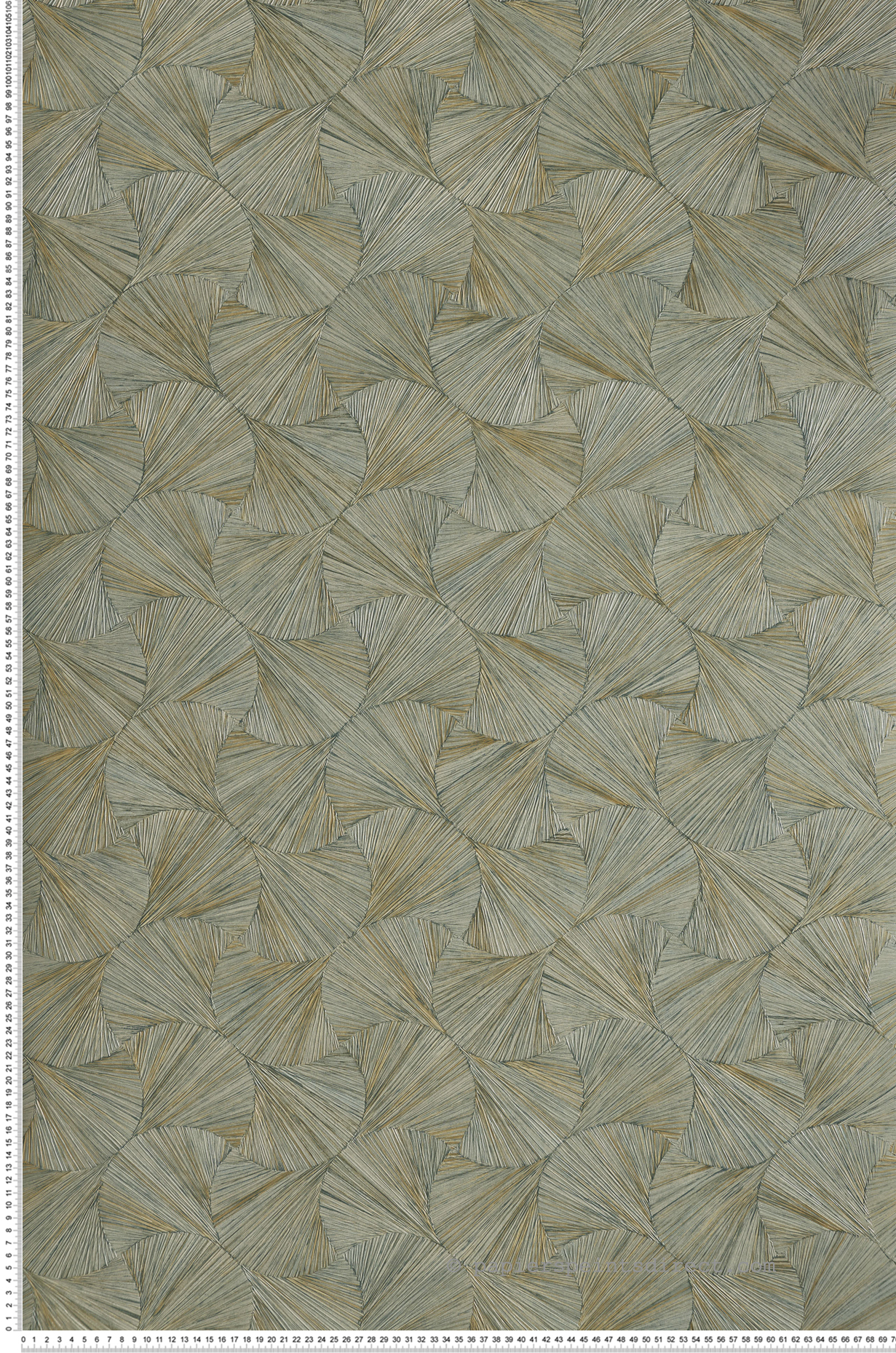 Papier peint Ecaille Végétale Lombok vert de gris - Archipel de Casamance | Réf. CAS-75321018