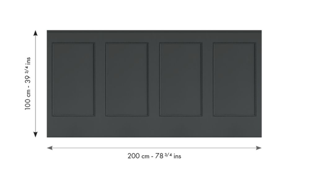 Papier peint Soubassement Moulure S noir - Reliefs de Casélio RAPPORT | Réf. RLF106359098