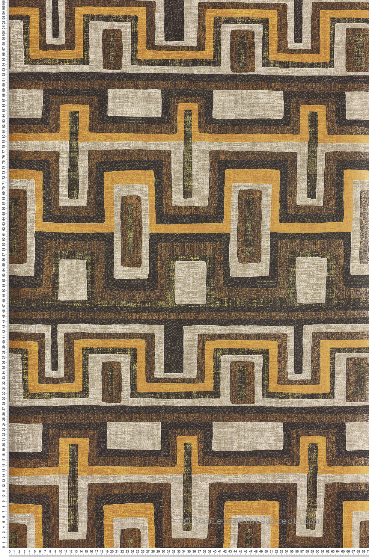 Papier peint Géométrie Tapis Morelos jaune soleil - Amani de Masureel | Réf. MAS-AMA002