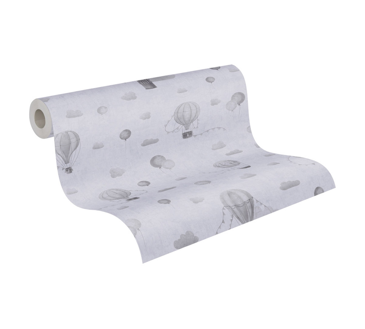 Papier peint Montgolfière Enfant gris - Lilly & Luis d'A.S. Création AMB8 | Réf. AS-770772