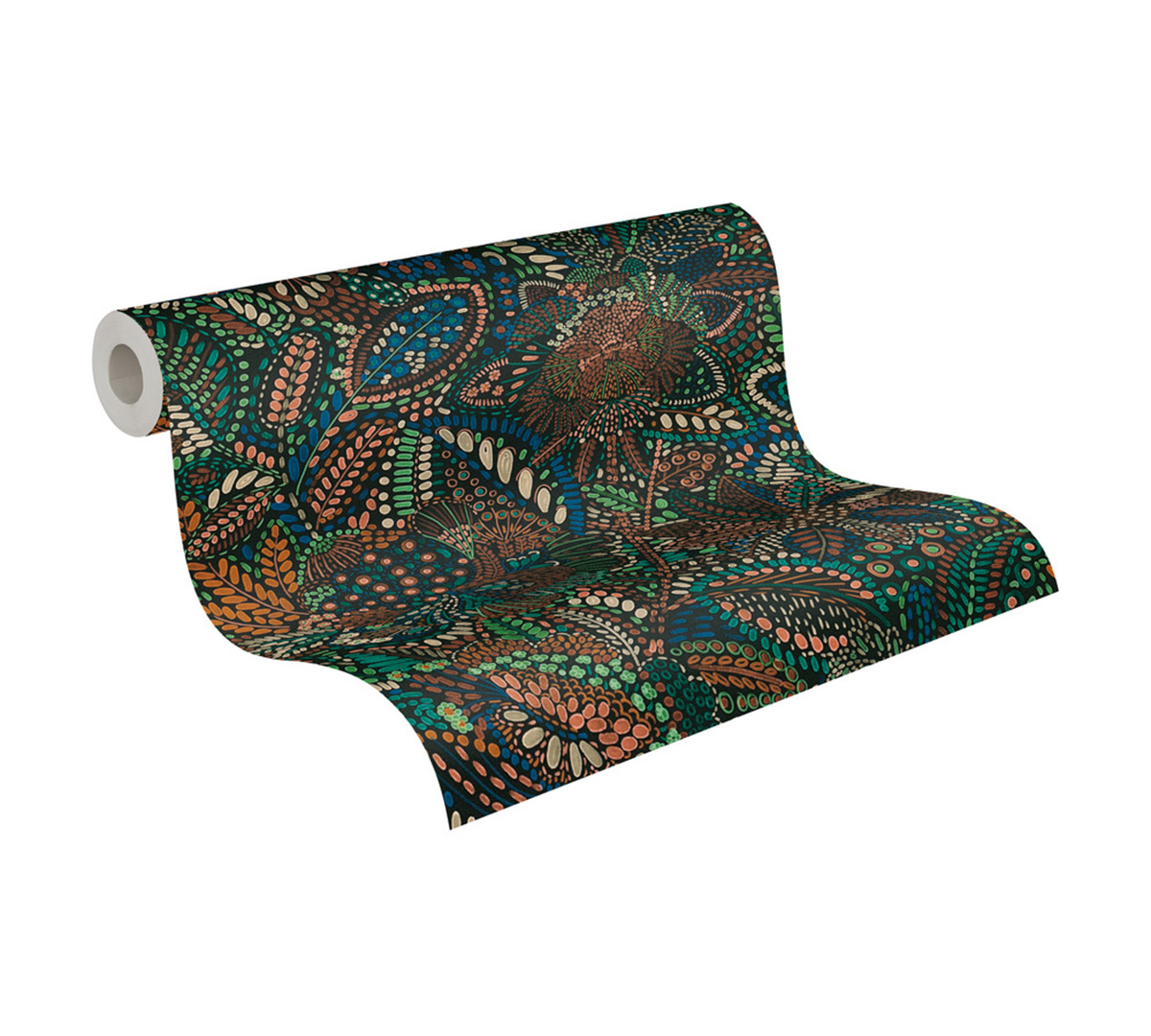 Papier peint Végétaux Mosaica multicolore - Cuba 2 d'A.S. Création | Réf. AS-780252