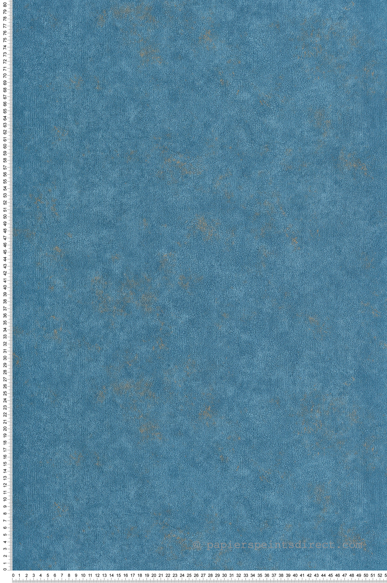 Papier peint Uni Terre Cuite Métallisé bleu jean doré - Céramique de Casélio | Réf. CER105256029