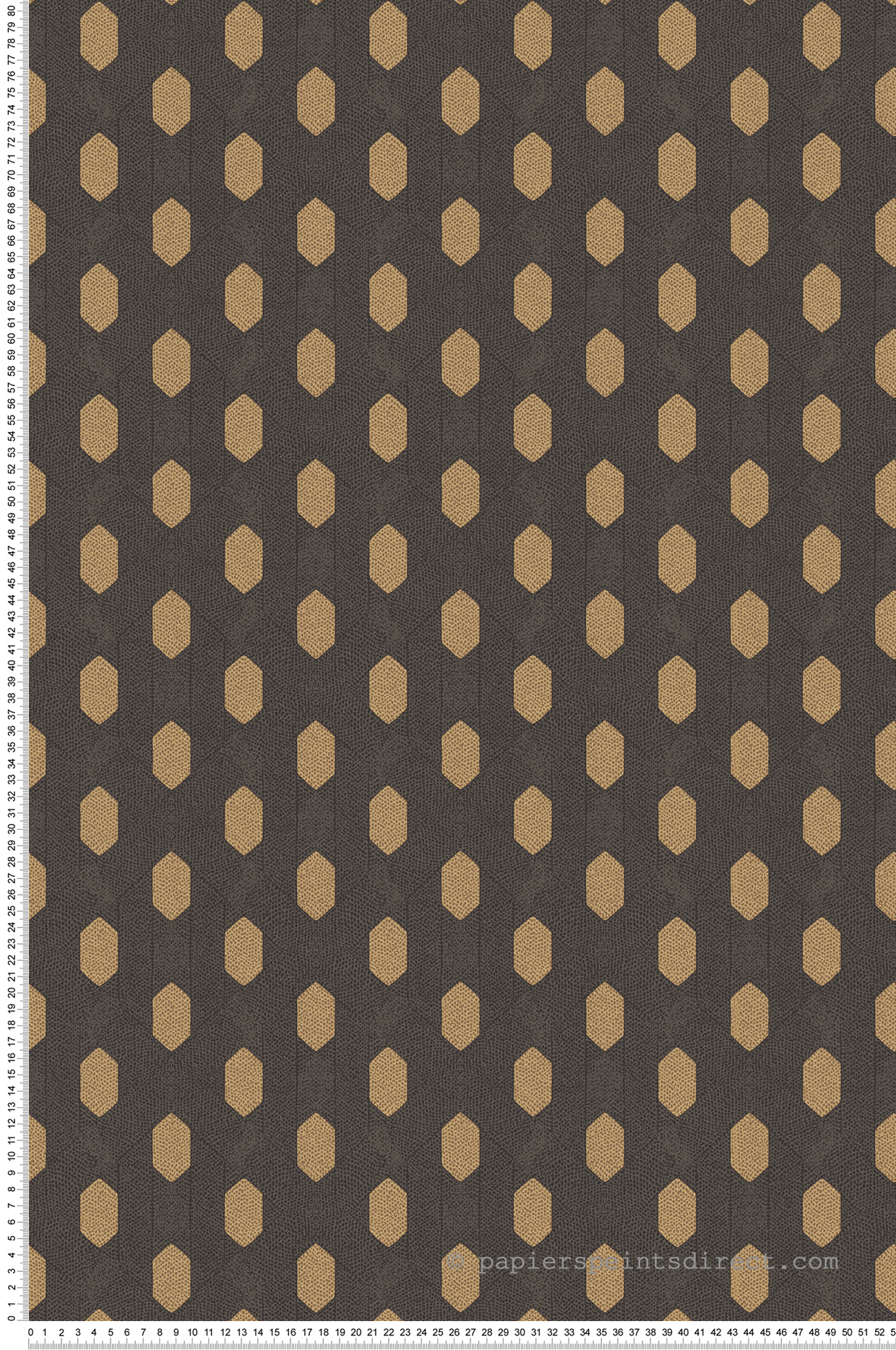 Papier peint ethnique Graphique tacheté noir/doré - Tribeca de Montecolino | Réf. MC-36973-5